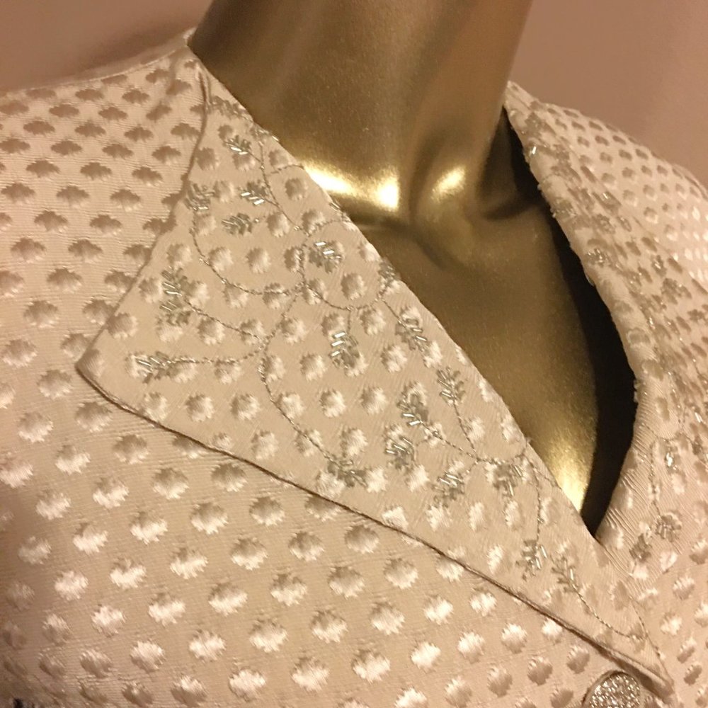RICKIE FREEMAN for TERI JON Silk & Wool Cocktail Skirt Suit ✨ NEIMAN MARCUS - Picture 5 of 16